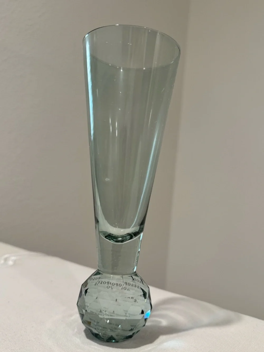 Lilac Anthropologie‎ Gemma faceted cut glass flutes set of 4